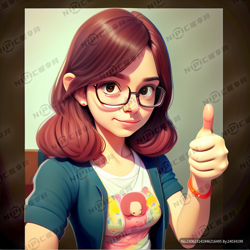 女孩 卡通 手绘 CG 立体