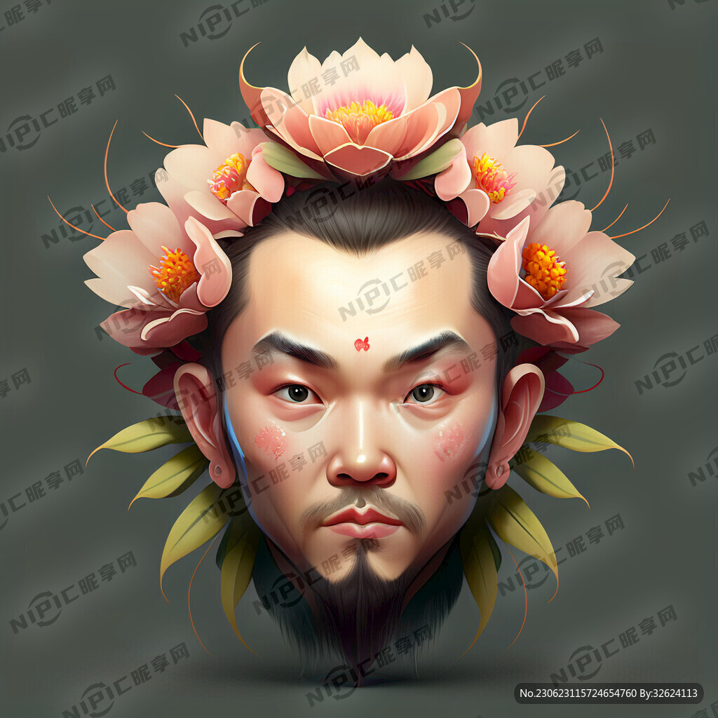 一个有有趣的花型设计师头像