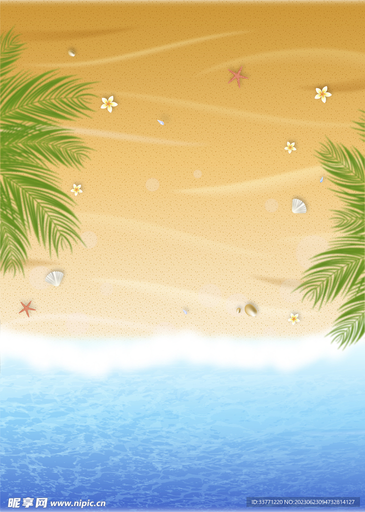 夏天沙滩背景