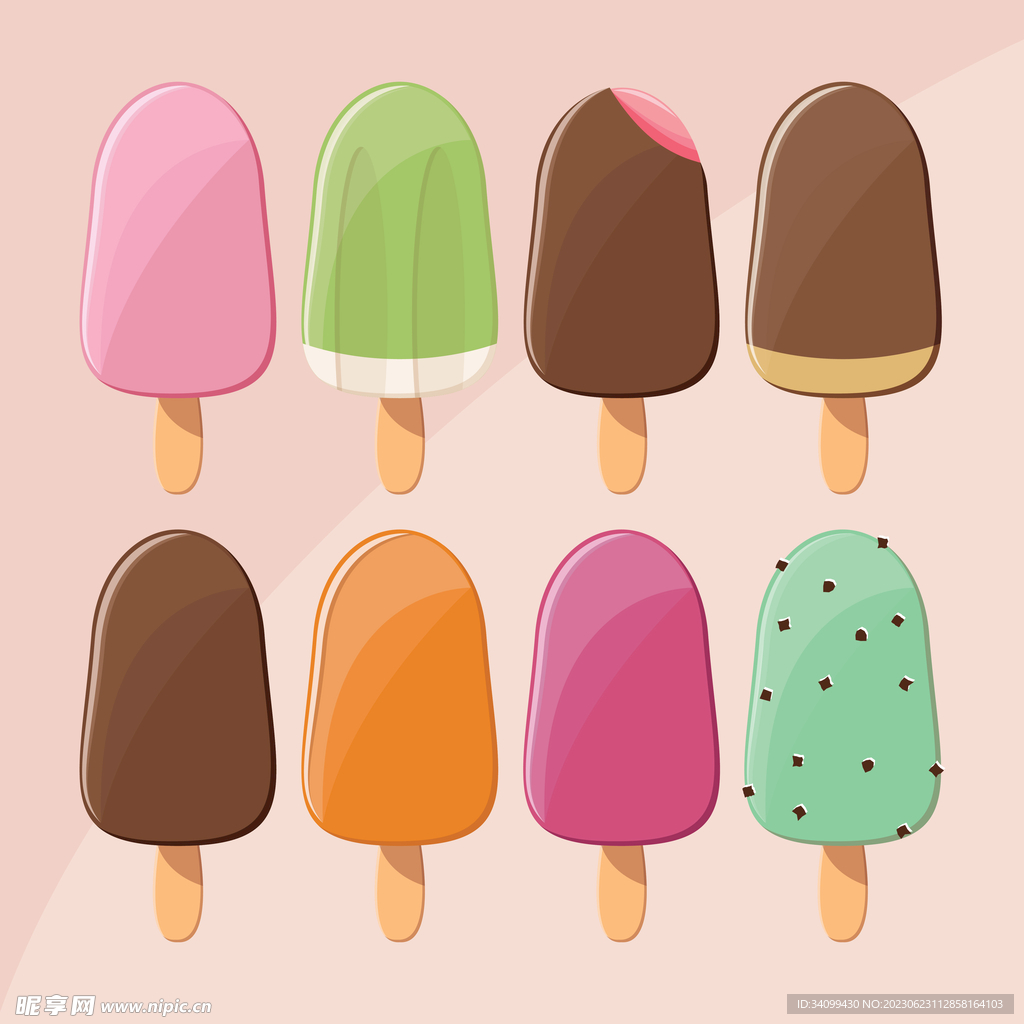 Illustrator Of Snack Ice Cream, Delicious Ice Cream, Cartoon ...