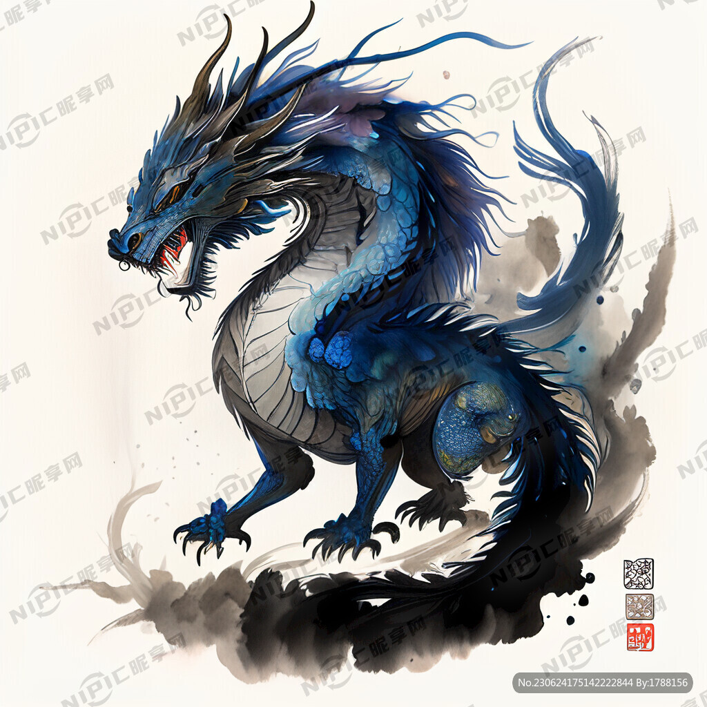 生肖龙毛笔画