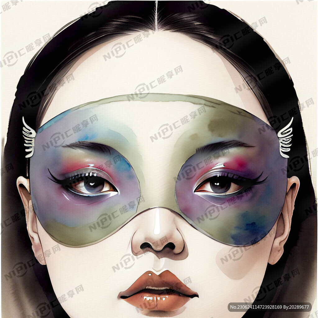 眼罩的广告画 
