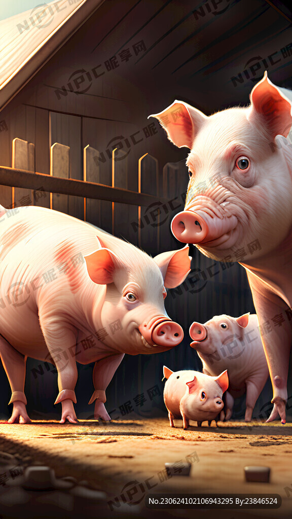 农场母猪家畜母猪喂奶母猪