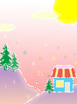  粉色背景