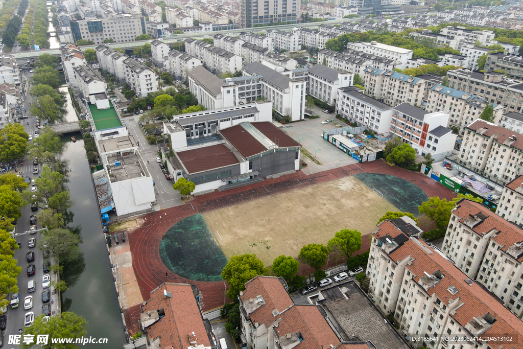 苏州平江中学校 航拍 摄影全景