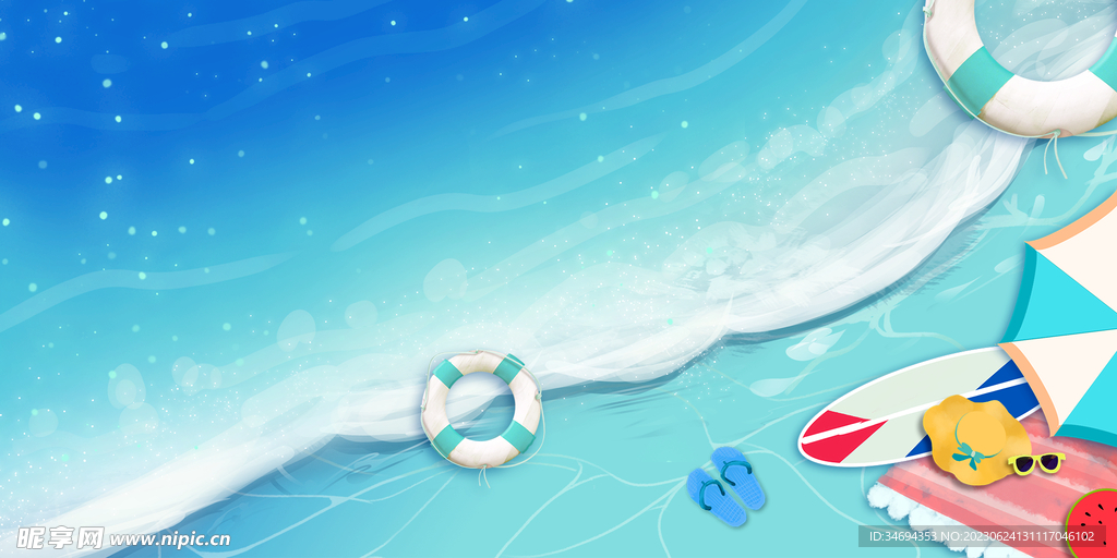 夏日海浪背景