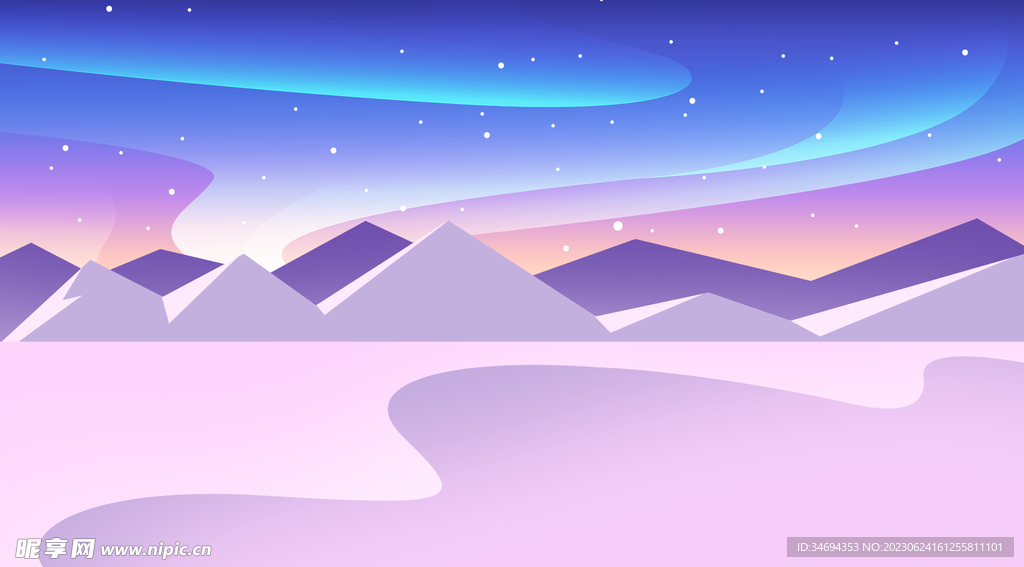 卡通风景插画