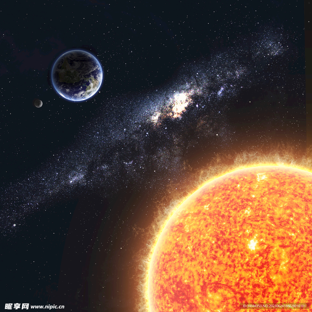 地球与太阳图片素材-编号28771797-图行天下
