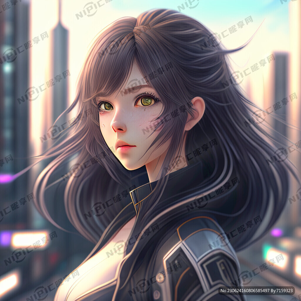 动漫少女唯美丰满迷人面容精致毛