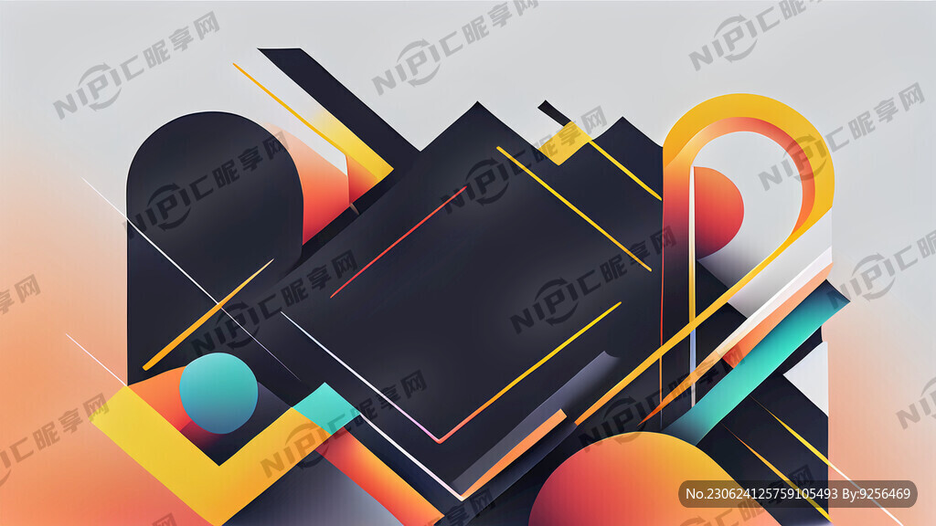 抽象几何封面设计矢量