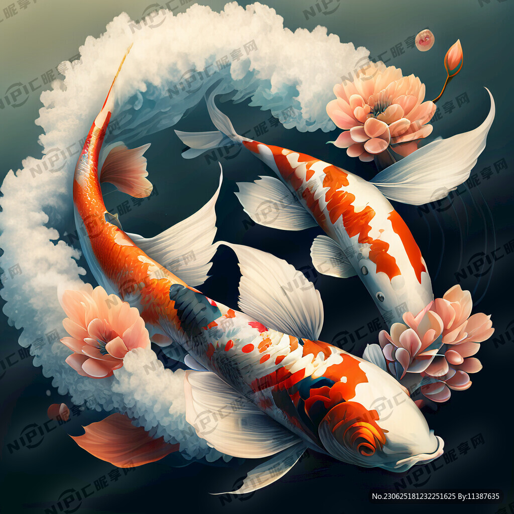 三条锦鲤 浪花