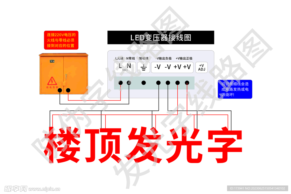 楼顶线路示意图