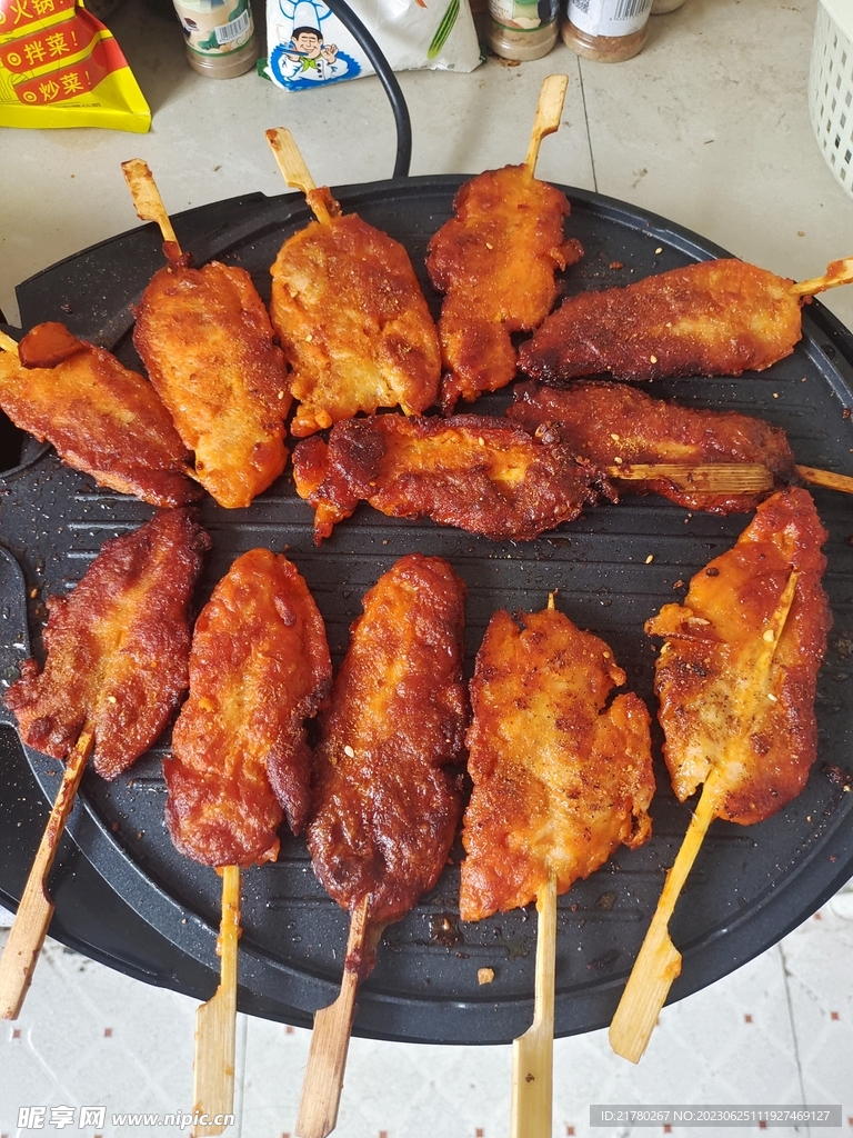 鸡柳肉串