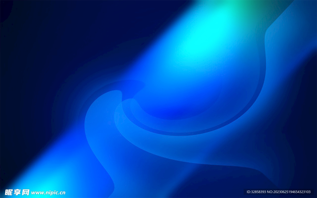 蓝色发光模糊科技抽象线条背景