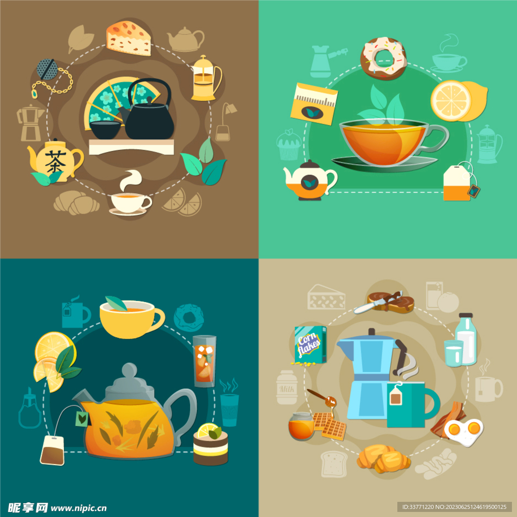 茶艺插画