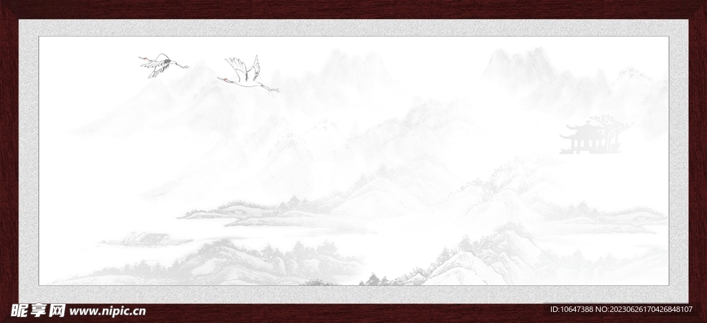 水墨山