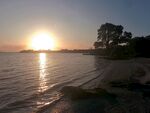 奥克兰海滨夕阳风景