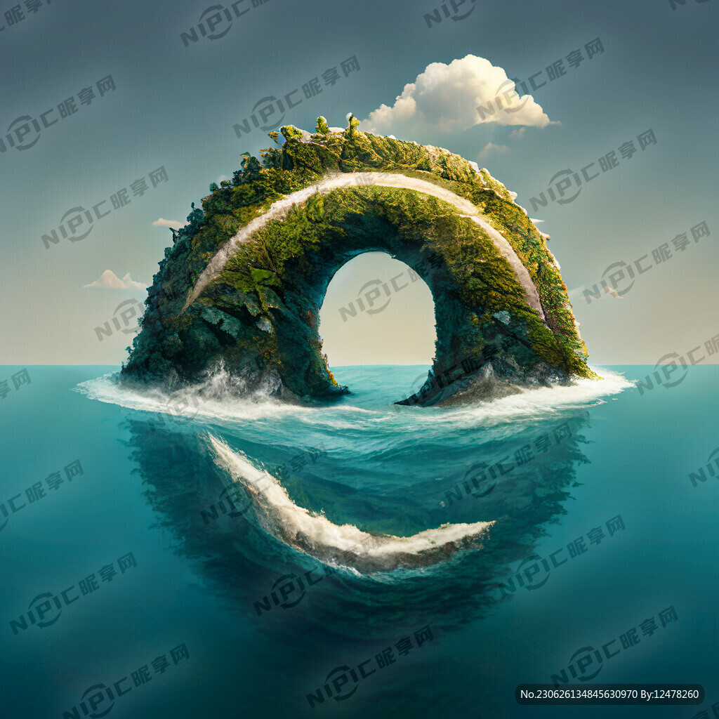 字母形状的海岛