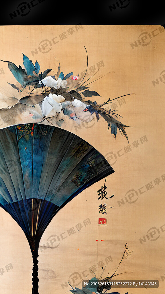 雅韵东方宋代团扇唯美背景