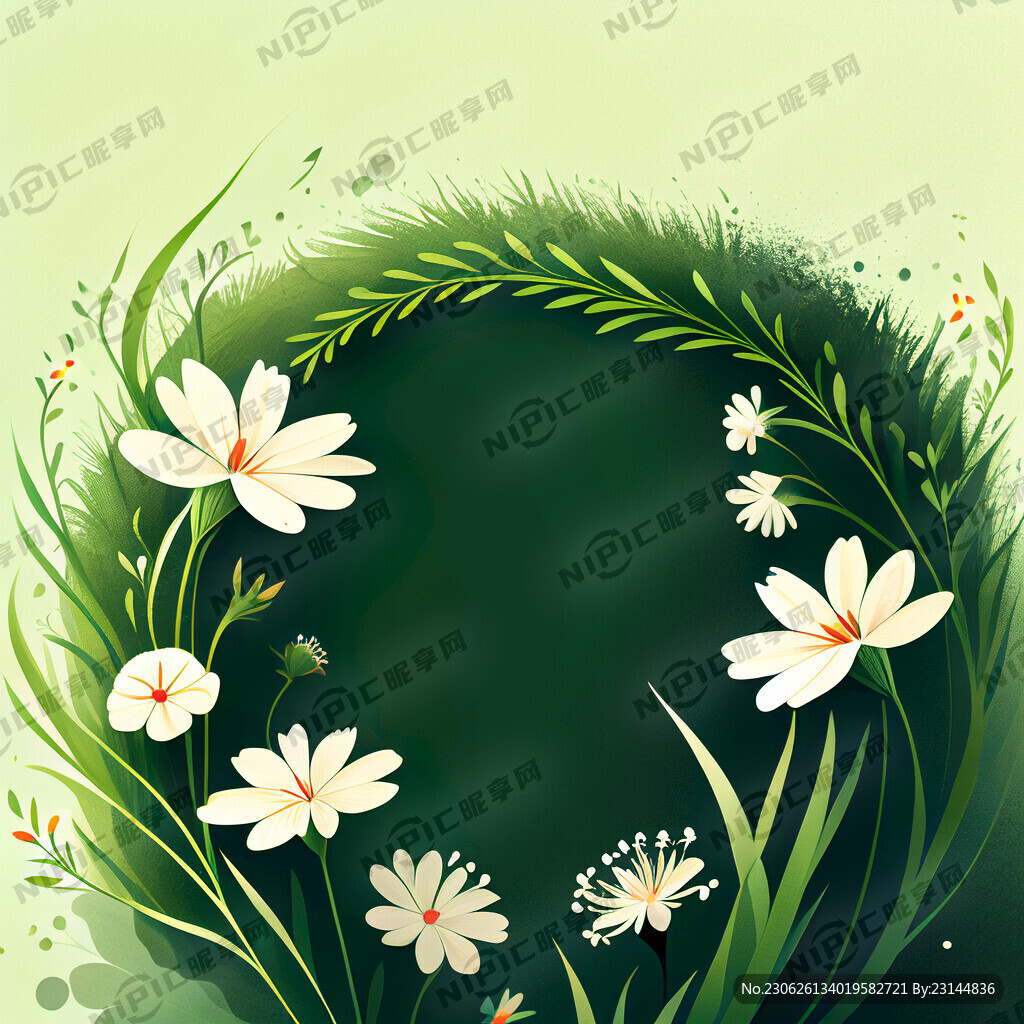 海报的背景图 要求有草 花