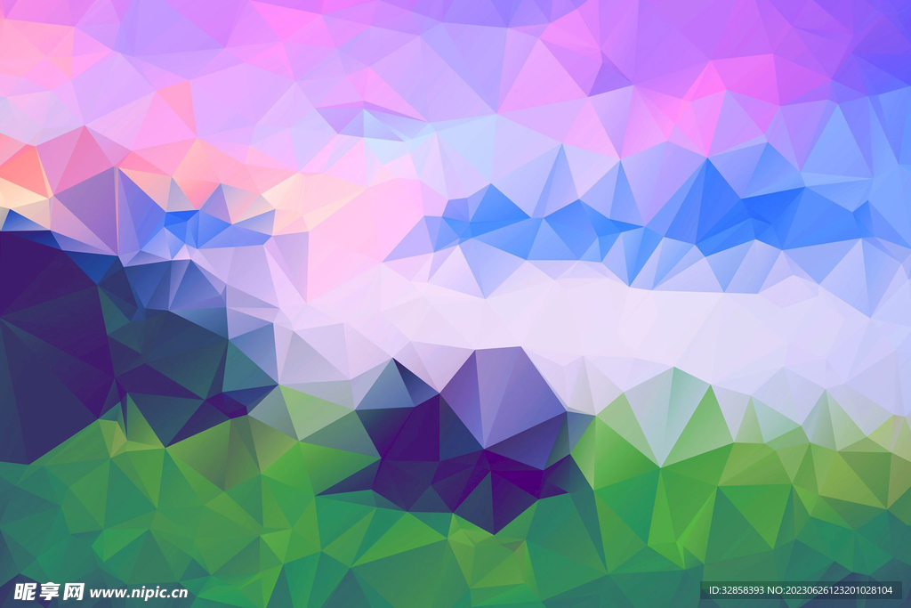 紫色渐变3d菱形几何抽象背景