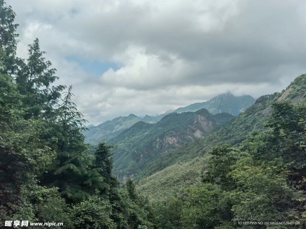 空谷 清翠山晨