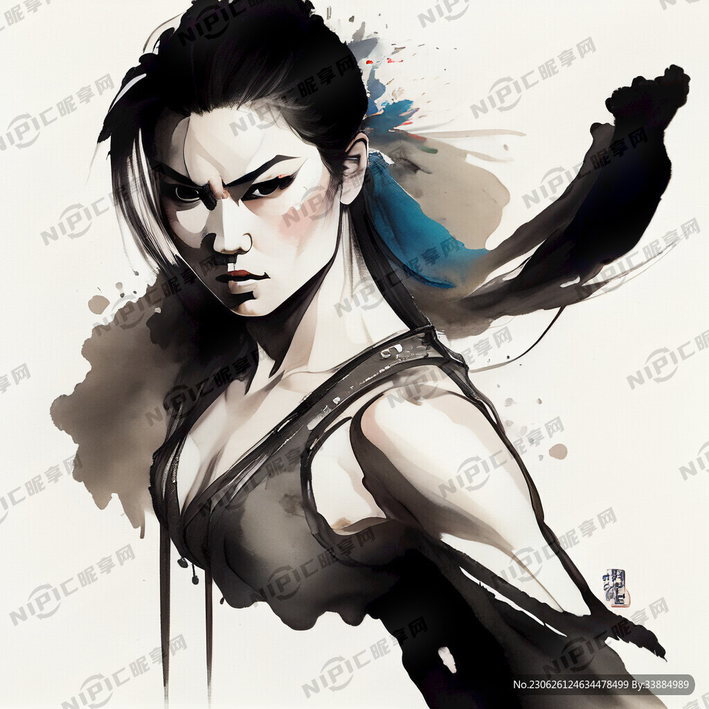 女性 战斗 中国分 帅气