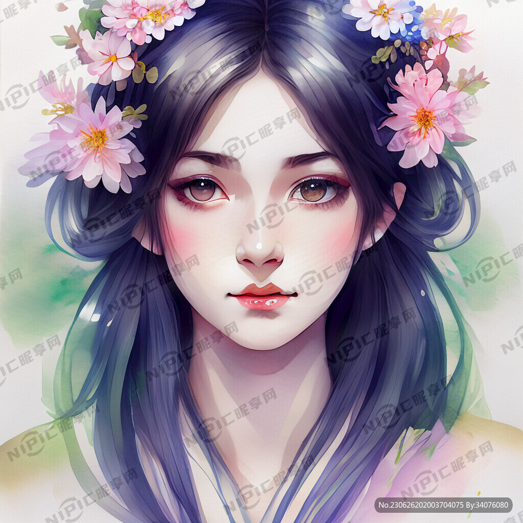 古风动漫少女 唯美春日花神 
