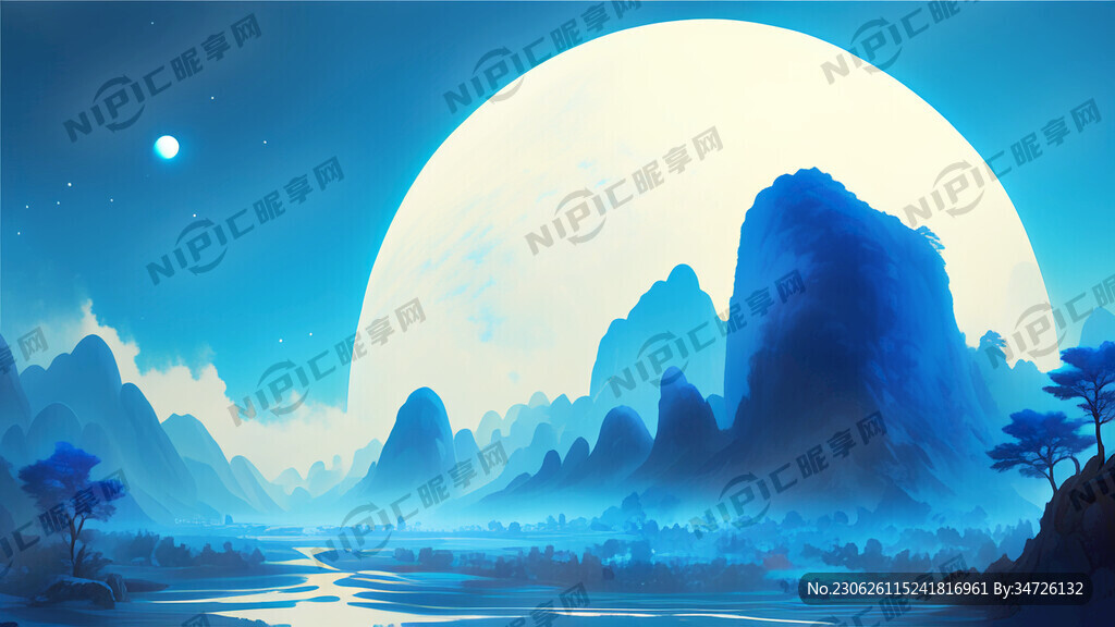 蓝色的空间艺术 高端大气