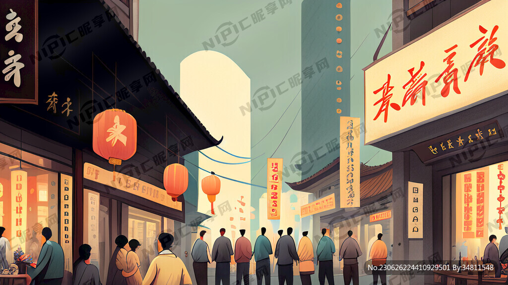 南京街道上人来人往