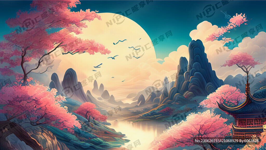 游戏梦幻唯美新中式风景 超高清
