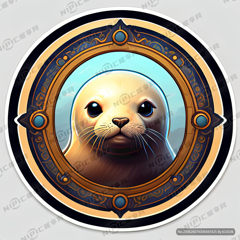 圆形吉祥封口贴