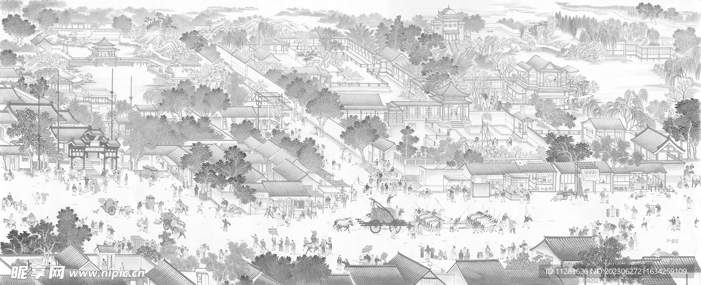 国画山水背景