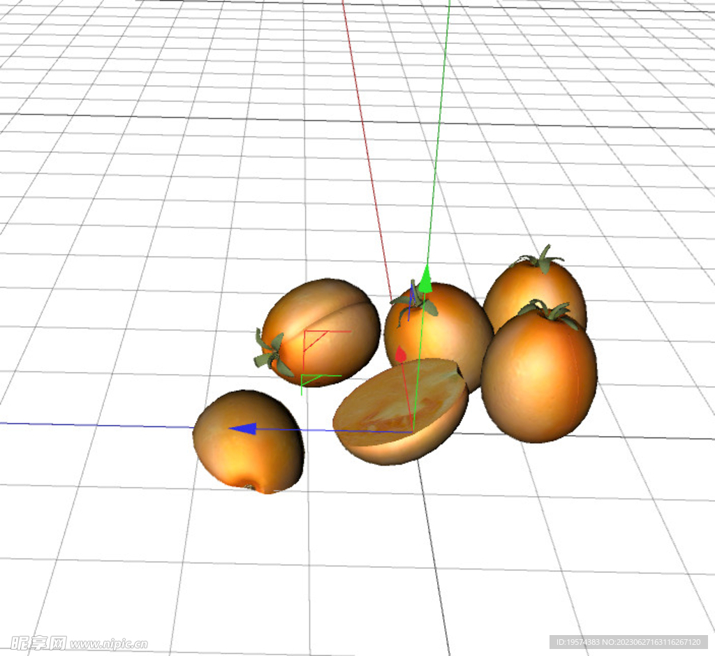 C4D模型 小番茄