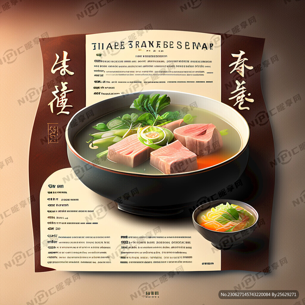 客家菜单有肉有菜有汤