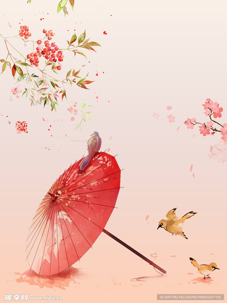  桃花背景