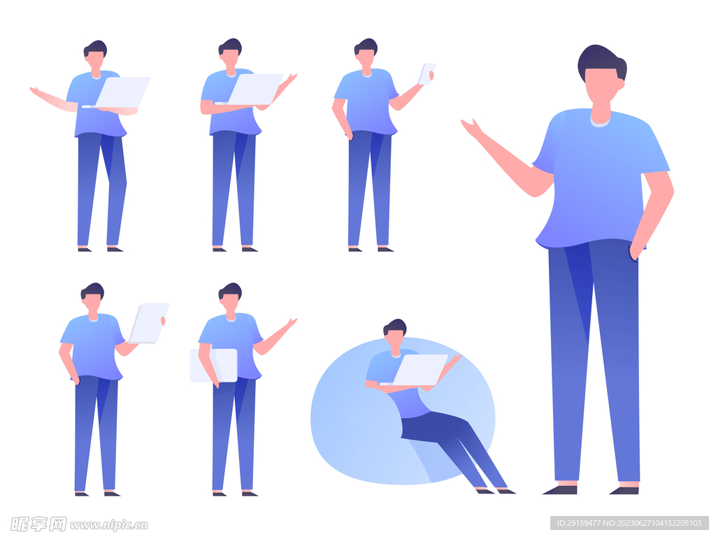           人物插画 