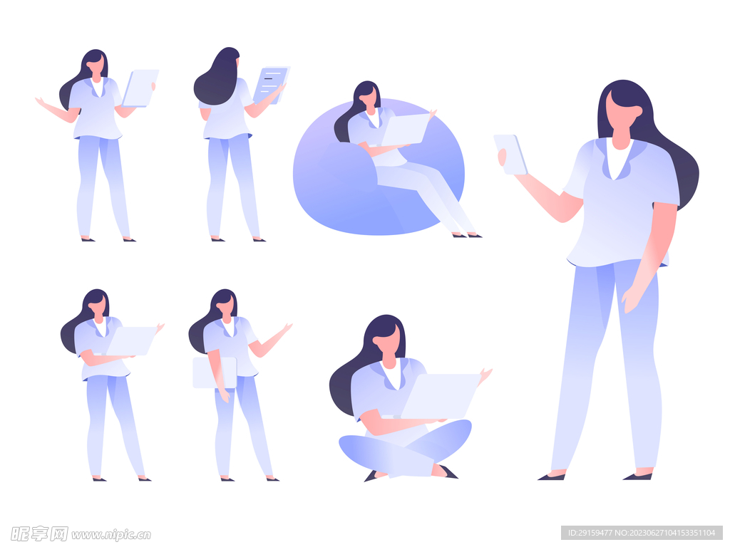           人物插画 