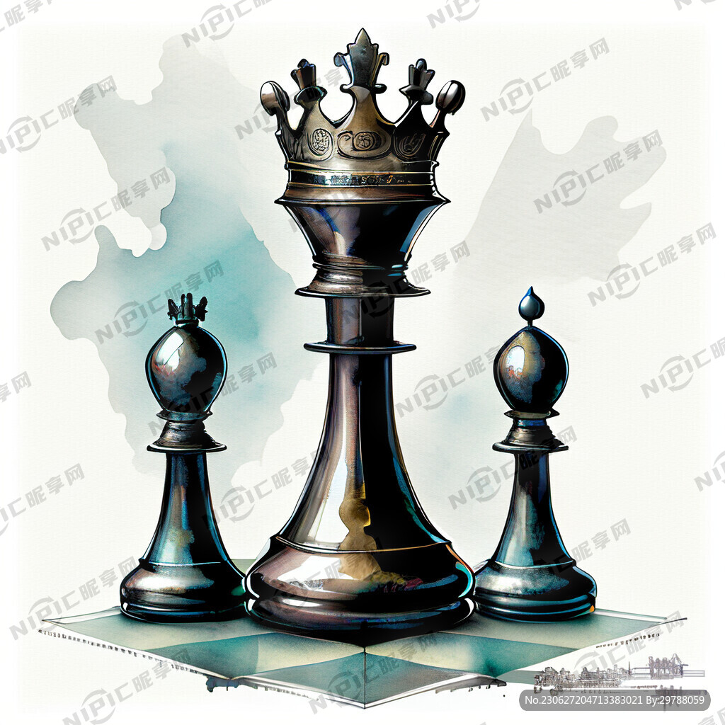 国际象棋奖杯 金属质感