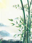 手绘竹子