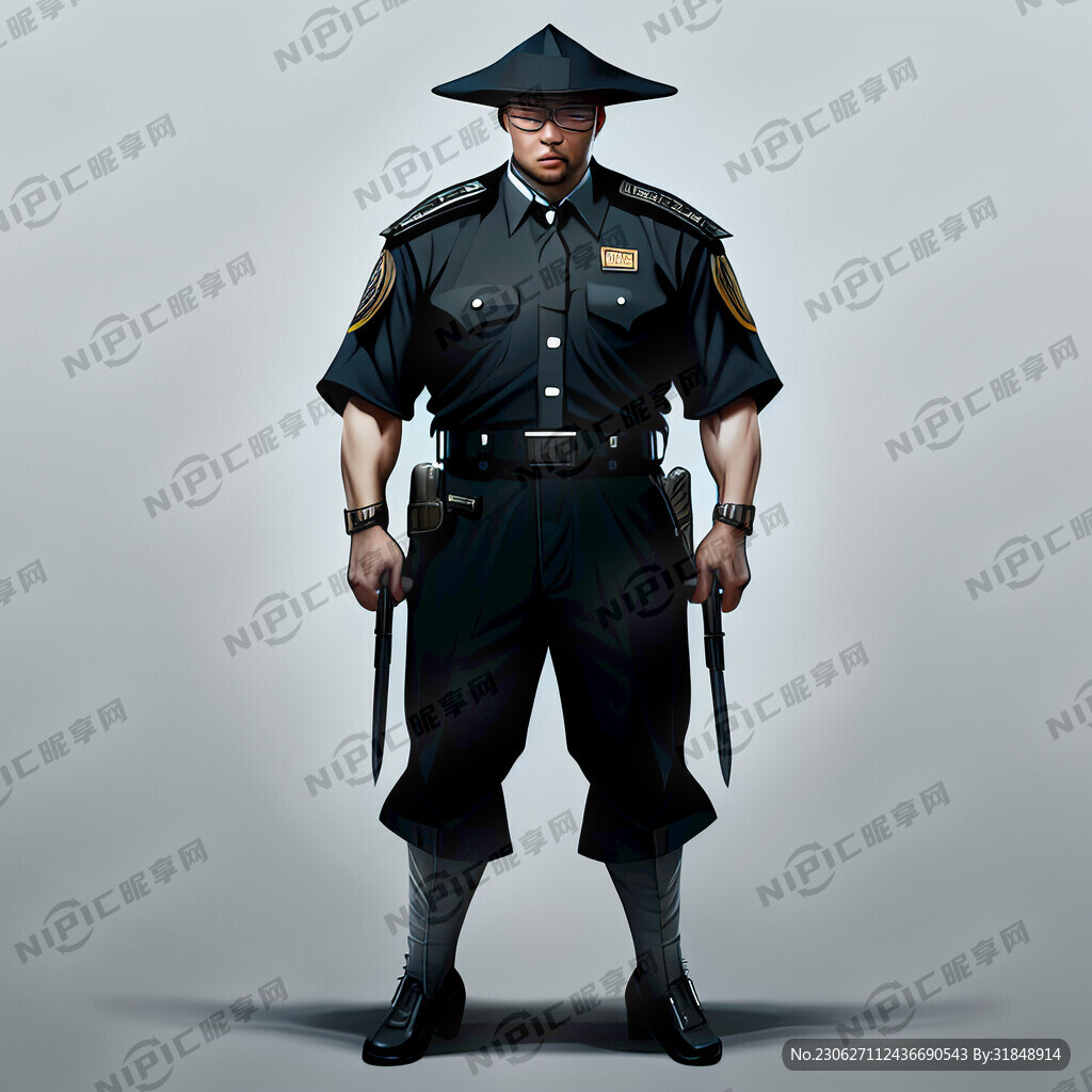 保镖全身照 无背景