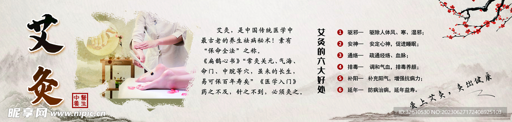 中医理疗 艾灸 