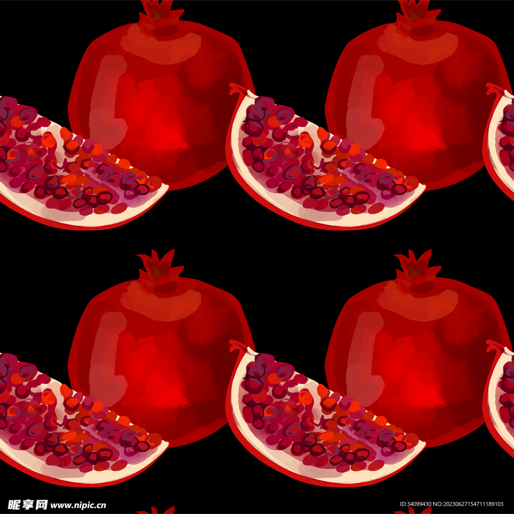 石榴图案