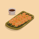 卡通烧烤插画
