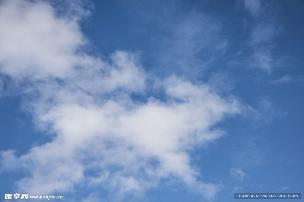 蓝天白云背景 