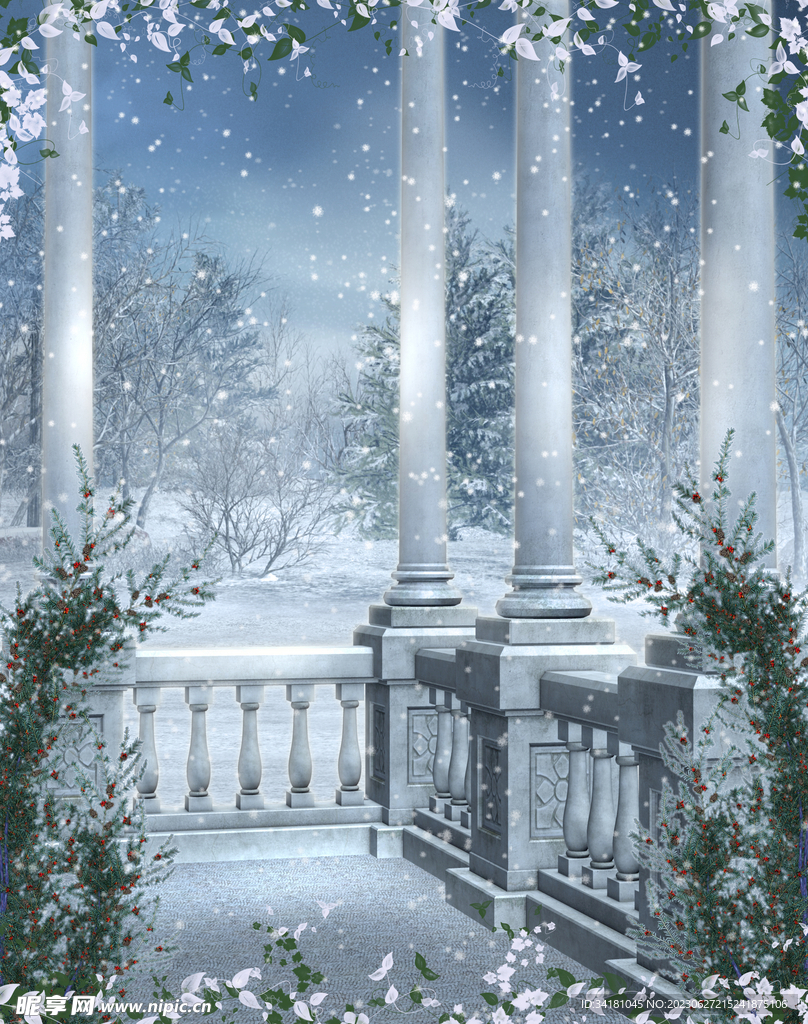  哥特式雪景