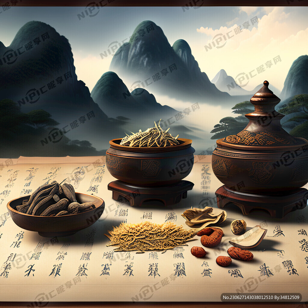 中药健康背景纯净画面