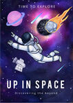 卡通宇航员太空飞碟生日插画海报