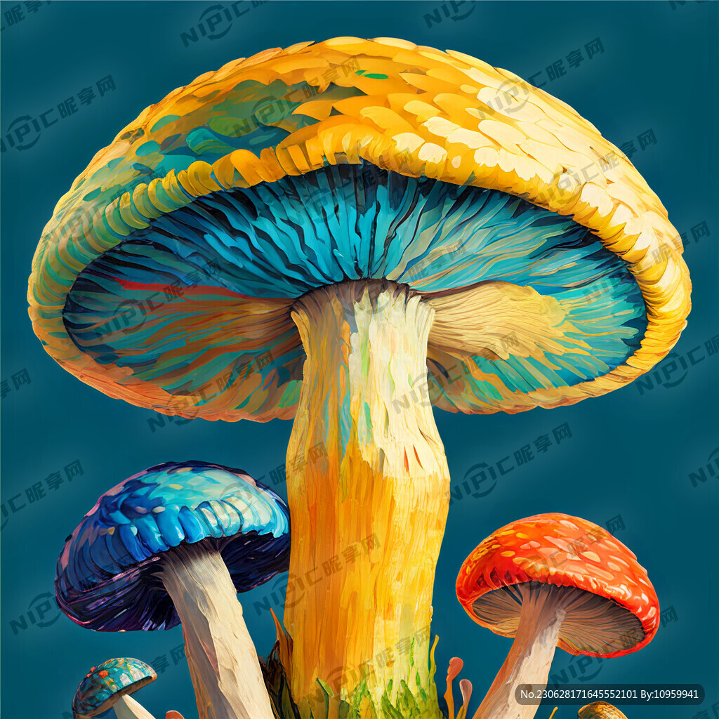 五彩斑斓的蘑菇