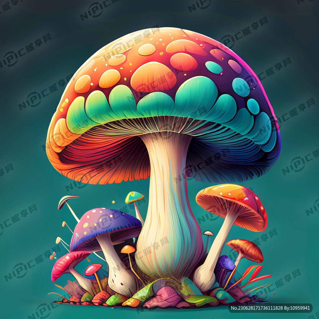 五彩斑斓的蘑菇
